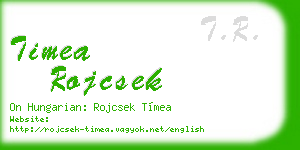 timea rojcsek business card