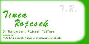 timea rojcsek business card